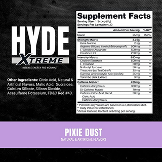 Prosupps Hyde Xtreme Intense Energy Pre Workout 30servings