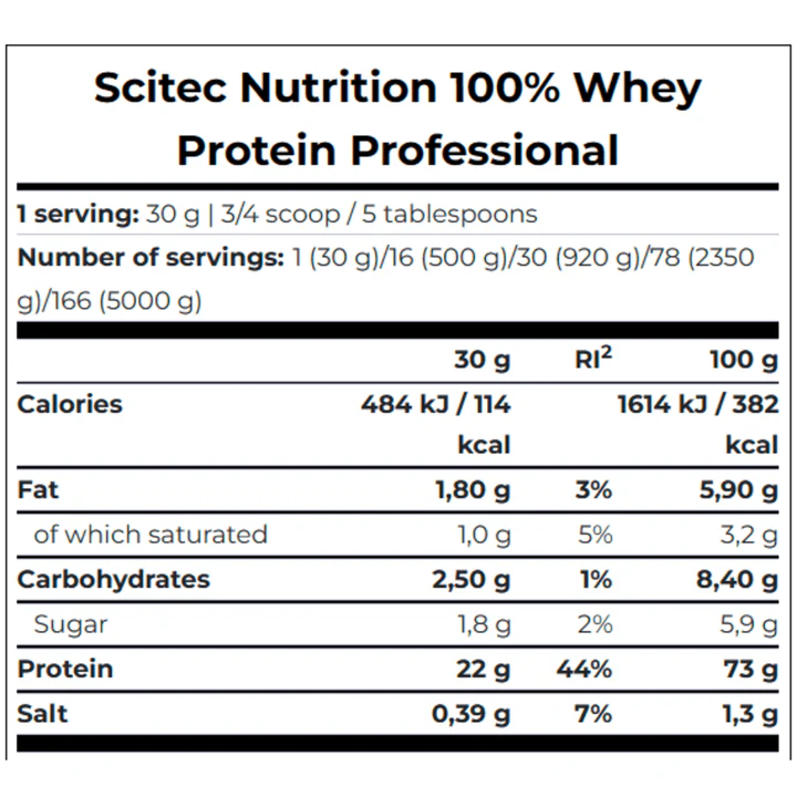 Scitec Nutrition 100% Whey Protein Professional 2.35kg