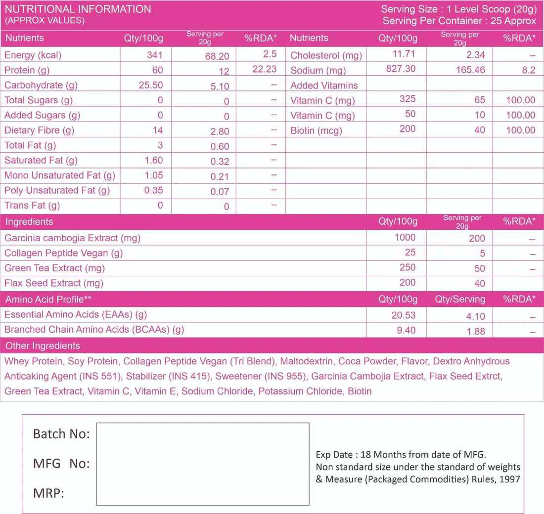 Muscle Gear Women protein 500g