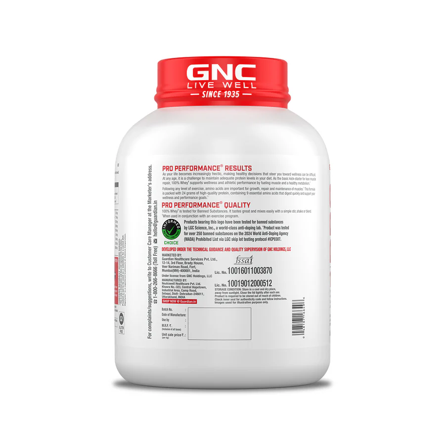 Gnc Pro Performance 100% Whey Chocolate Fudge 2.27kg