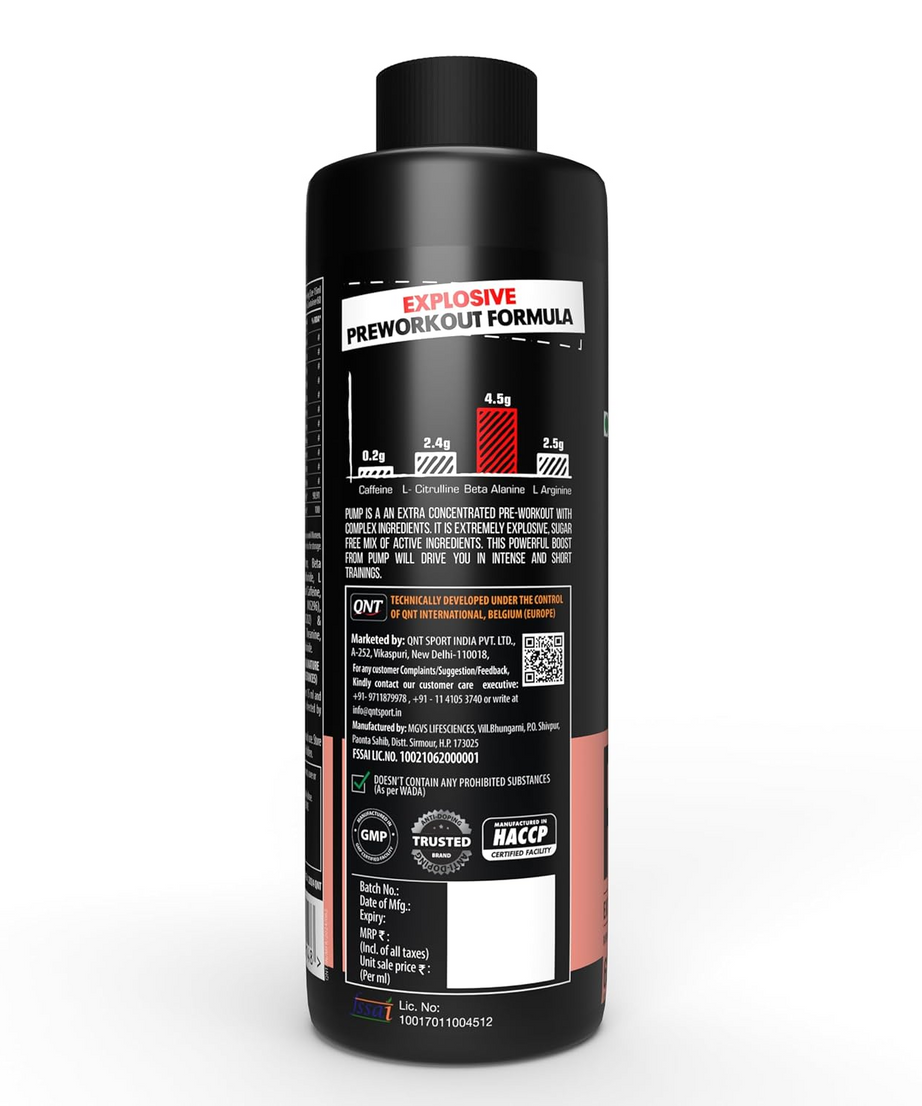 Qnt Carni Pump Ripping Preworkout 500ml