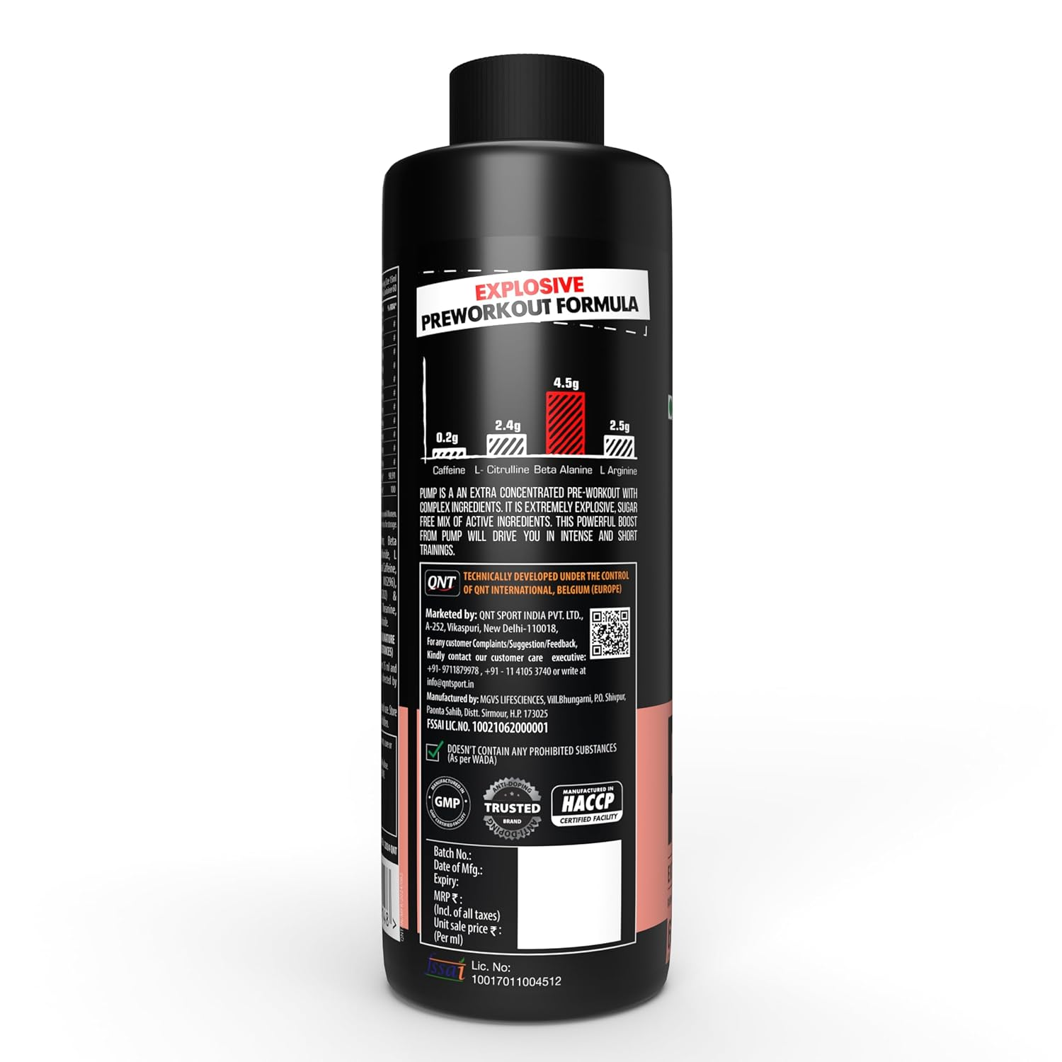 Qnt Carni Pump Ripping Preworkout 500ml