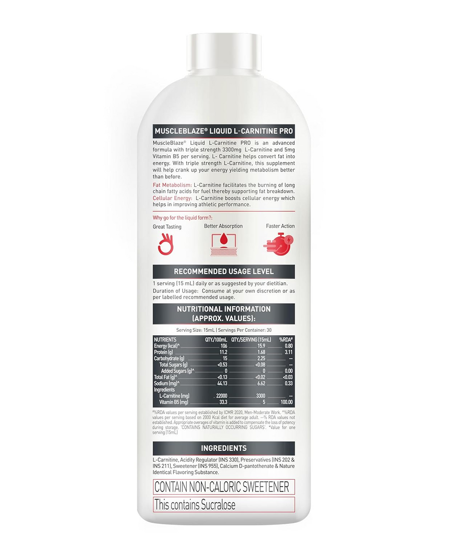 Muscleblaze L-Carnitine Pro 3300Mg 450ml