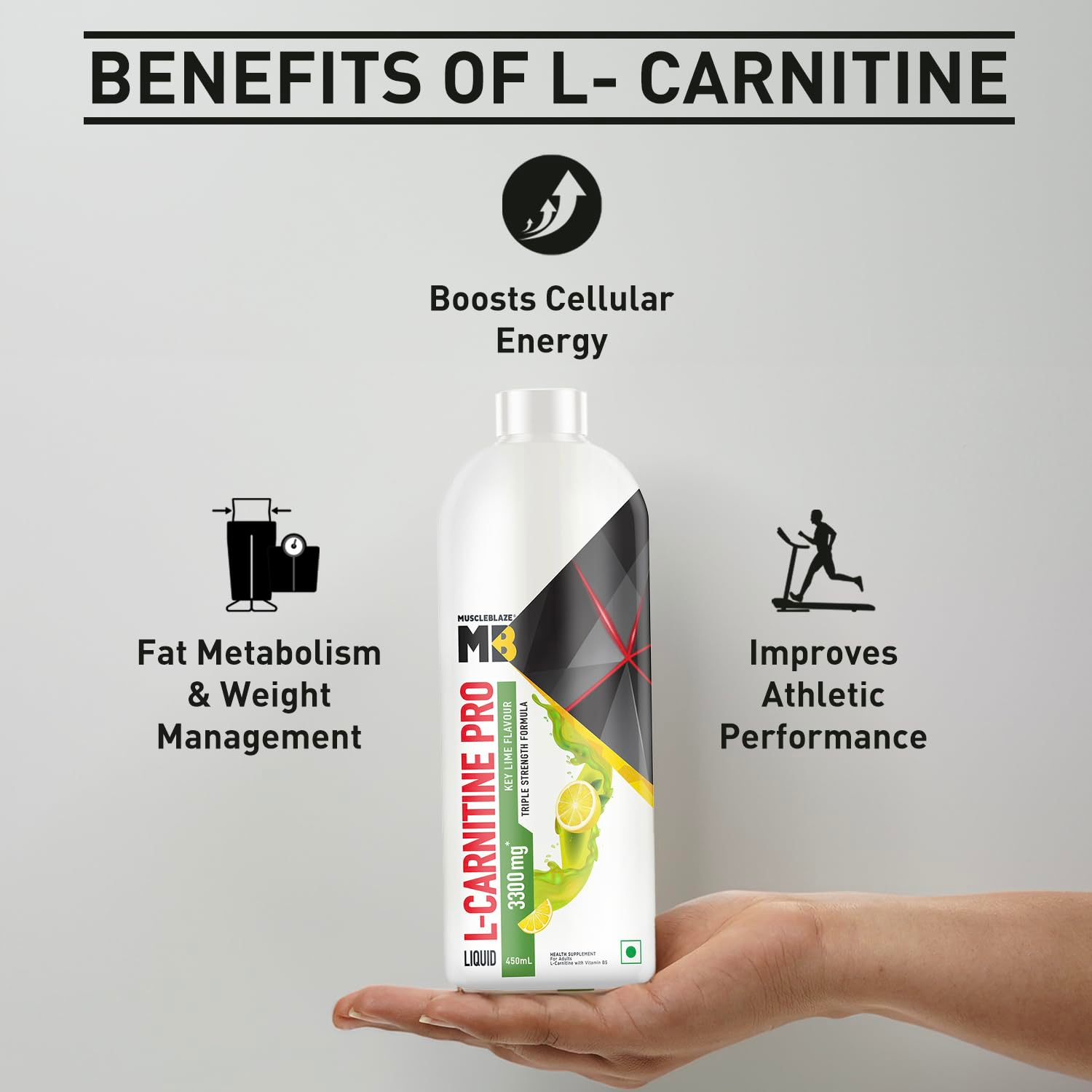 Muscleblaze L-Carnitine Pro 3300Mg 450ml