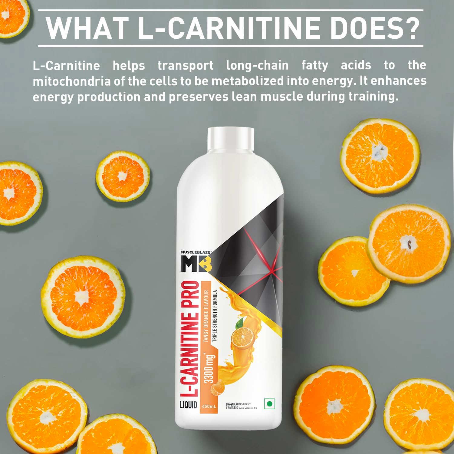 Muscleblaze L-Carnitine Pro 3300Mg 450ml