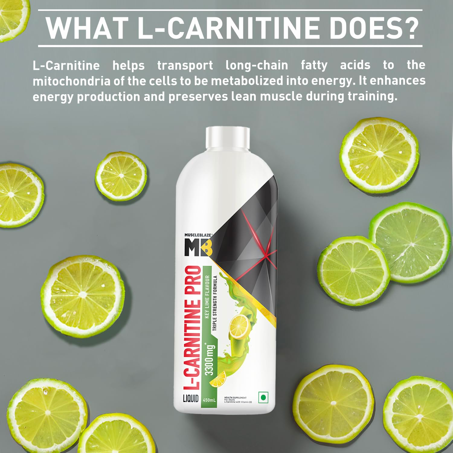 Muscleblaze L-Carnitine Pro 3300Mg 450ml