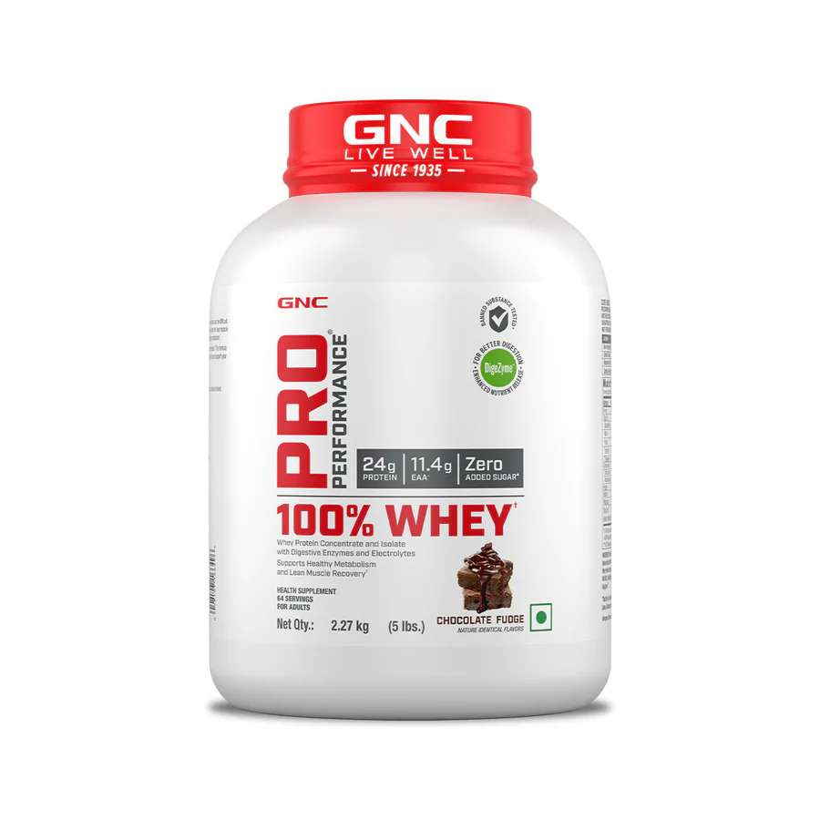 Gnc Pro Performance 100% Whey Chocolate Fudge 2.27kg