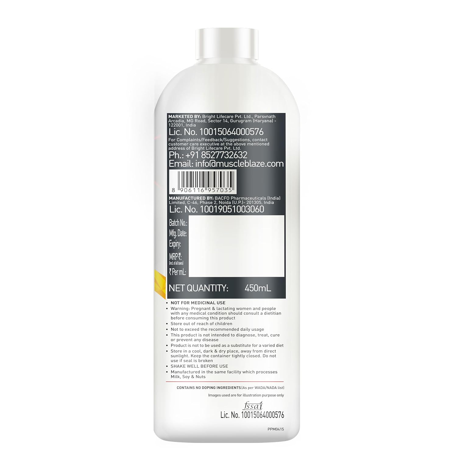Muscleblaze L-Carnitine Pro 3300Mg 450ml
