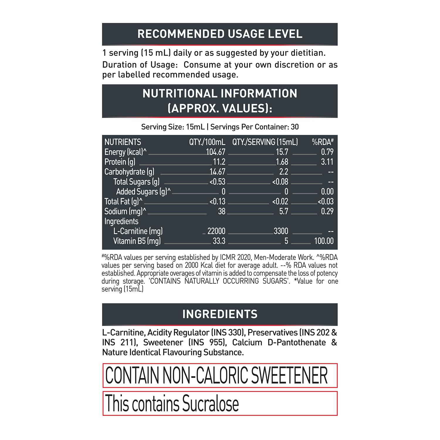 Muscleblaze L-Carnitine Pro 3300Mg 450ml