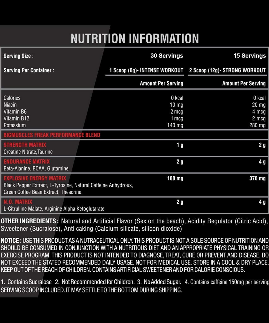 Bigmuscles Nutrition Freak 360g