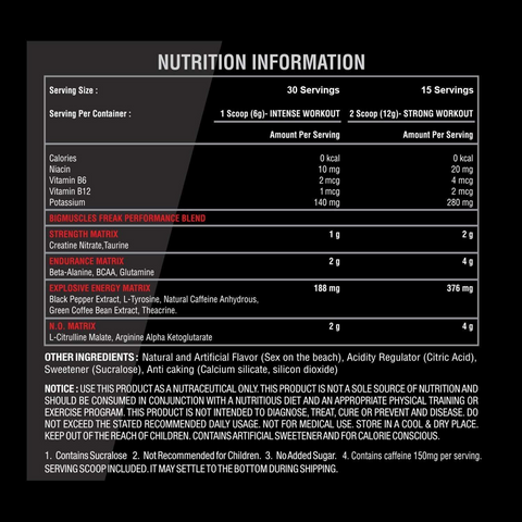 Bigmuscles Nutrition Freak 360g