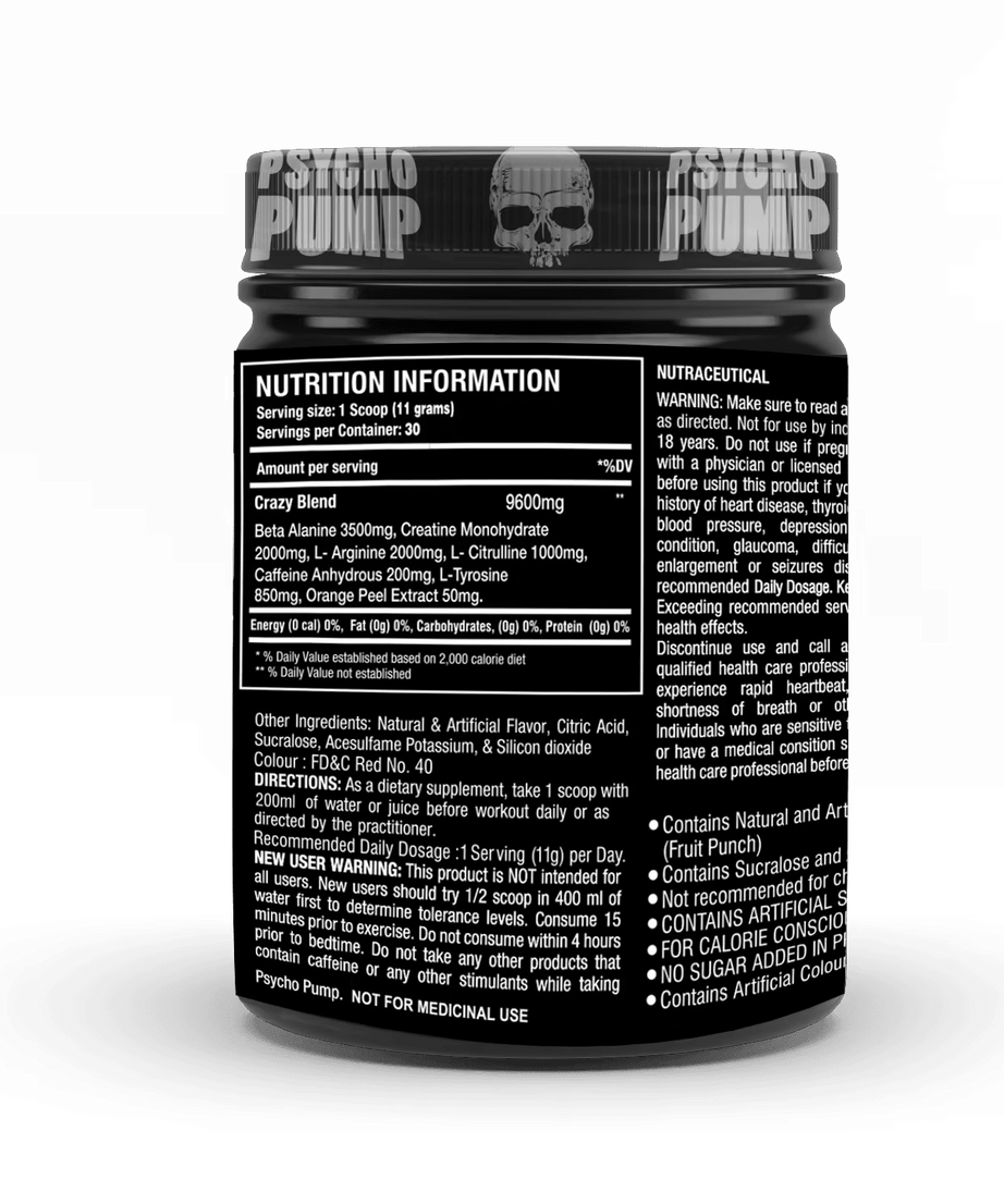 One Science Nutrition Psycho Pump Extreme Pre Workout Formula 330g