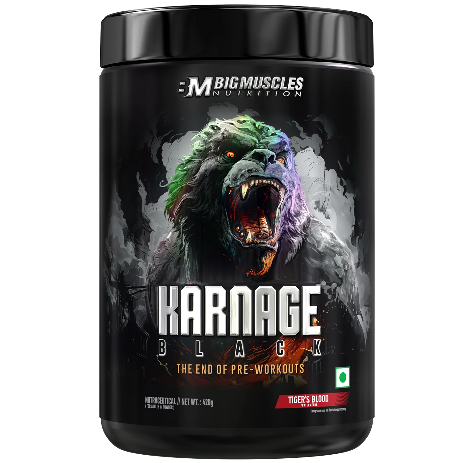 Big Muscles Karnage Black  Pre-Workouts 420g