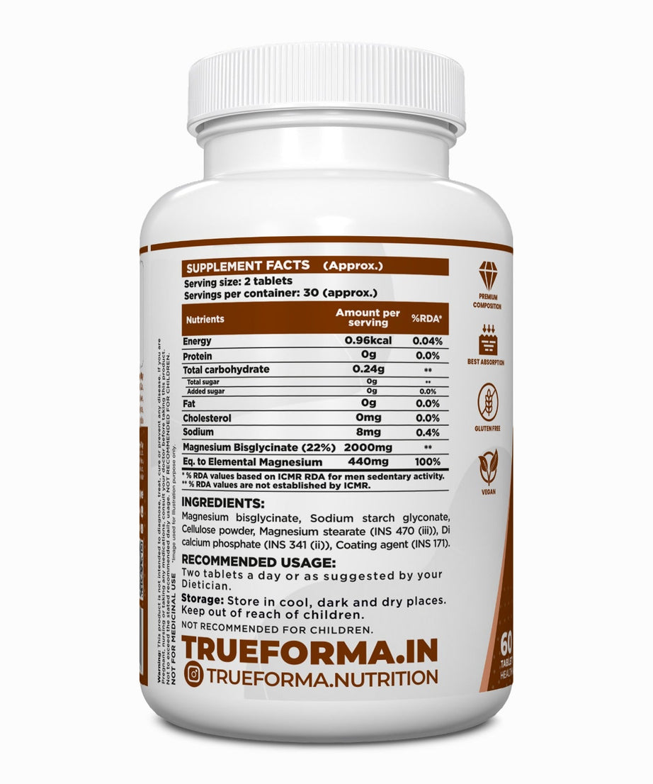 Trueforma Wellness Series Magnesium Bisglycinate 2000 60servings