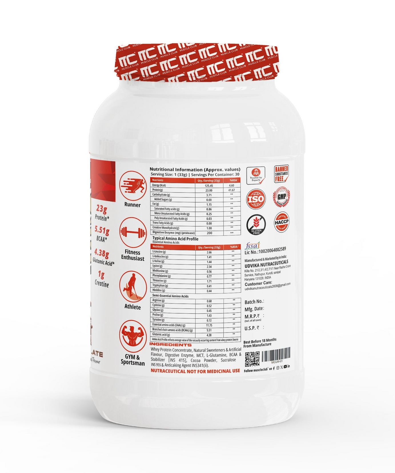 Muscle Club Ultra Whey Protein 1kg