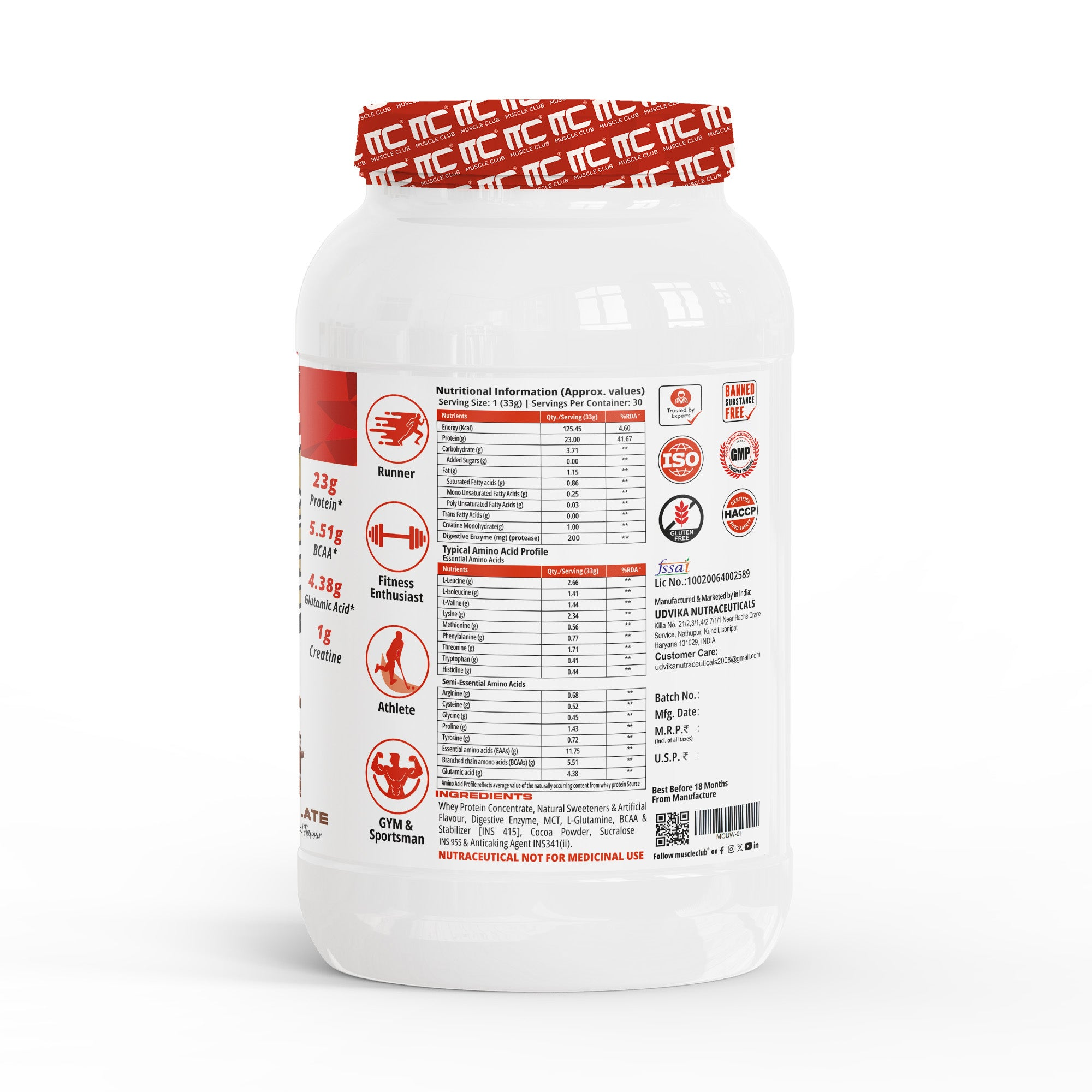Muscle Club Ultra Whey Protein 1kg