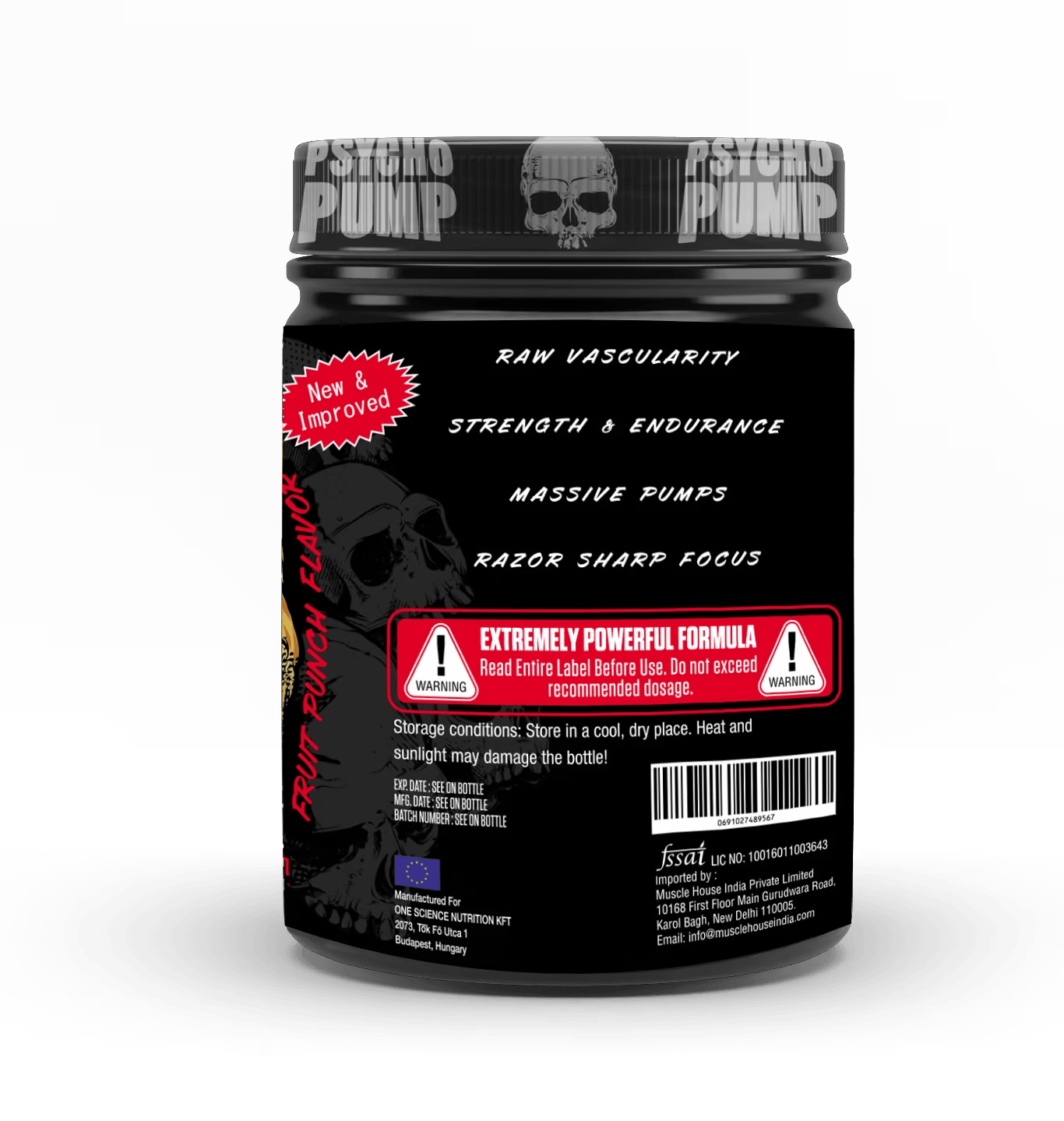 One Science Nutrition Psycho Pump Extreme Pre Workout Formula 330g