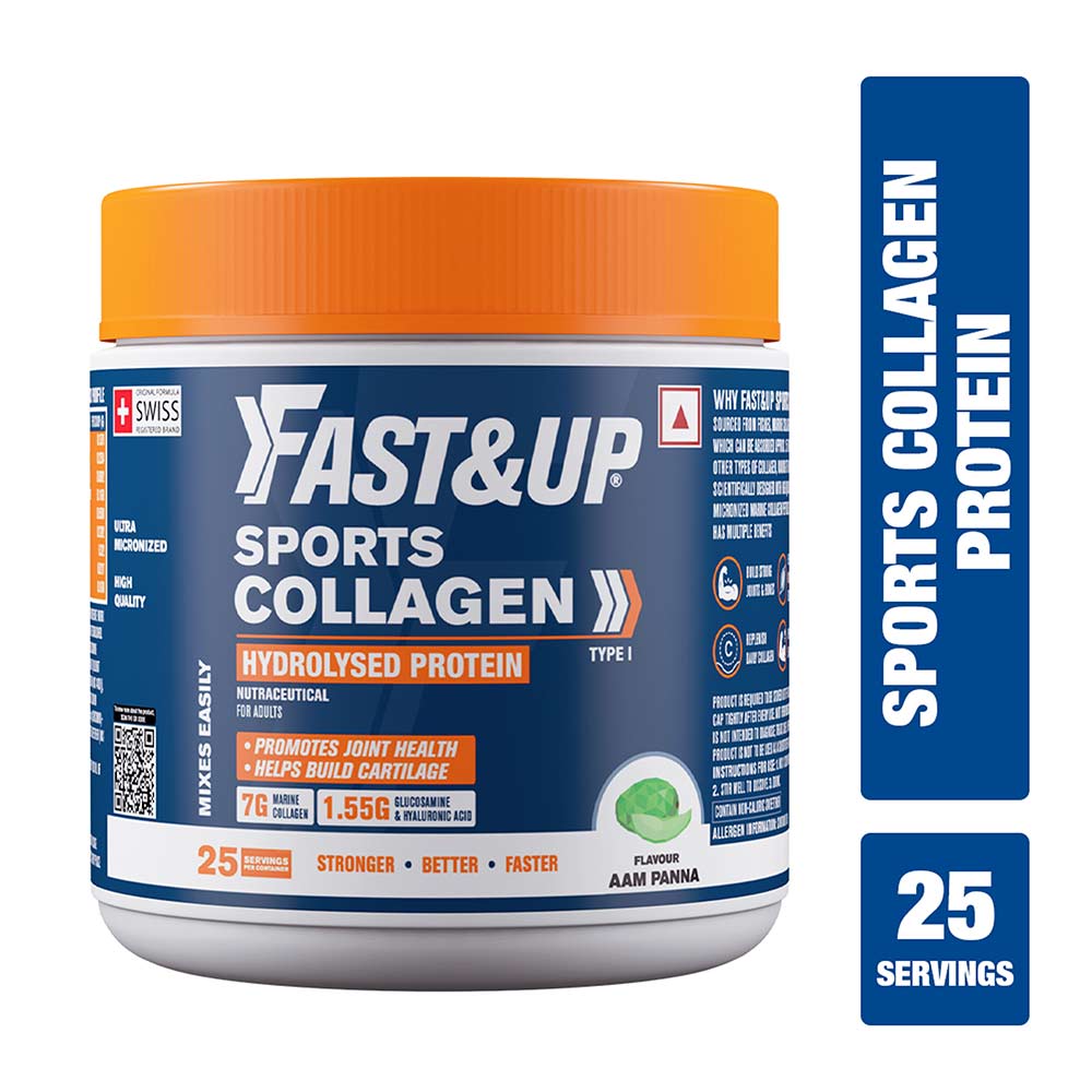 Fast&Up Sports Collagen 237.50g Aam Panna Flavour 25servings