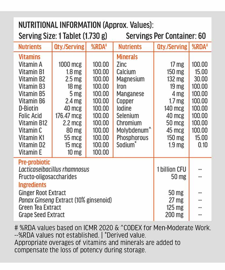 Hk Vitals Multivitamin+Men