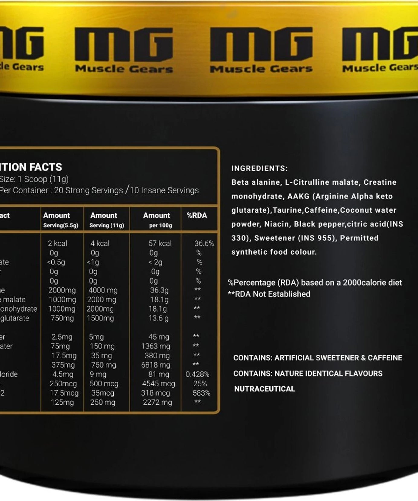Muscle Gears Nuclear Preworkout 330g