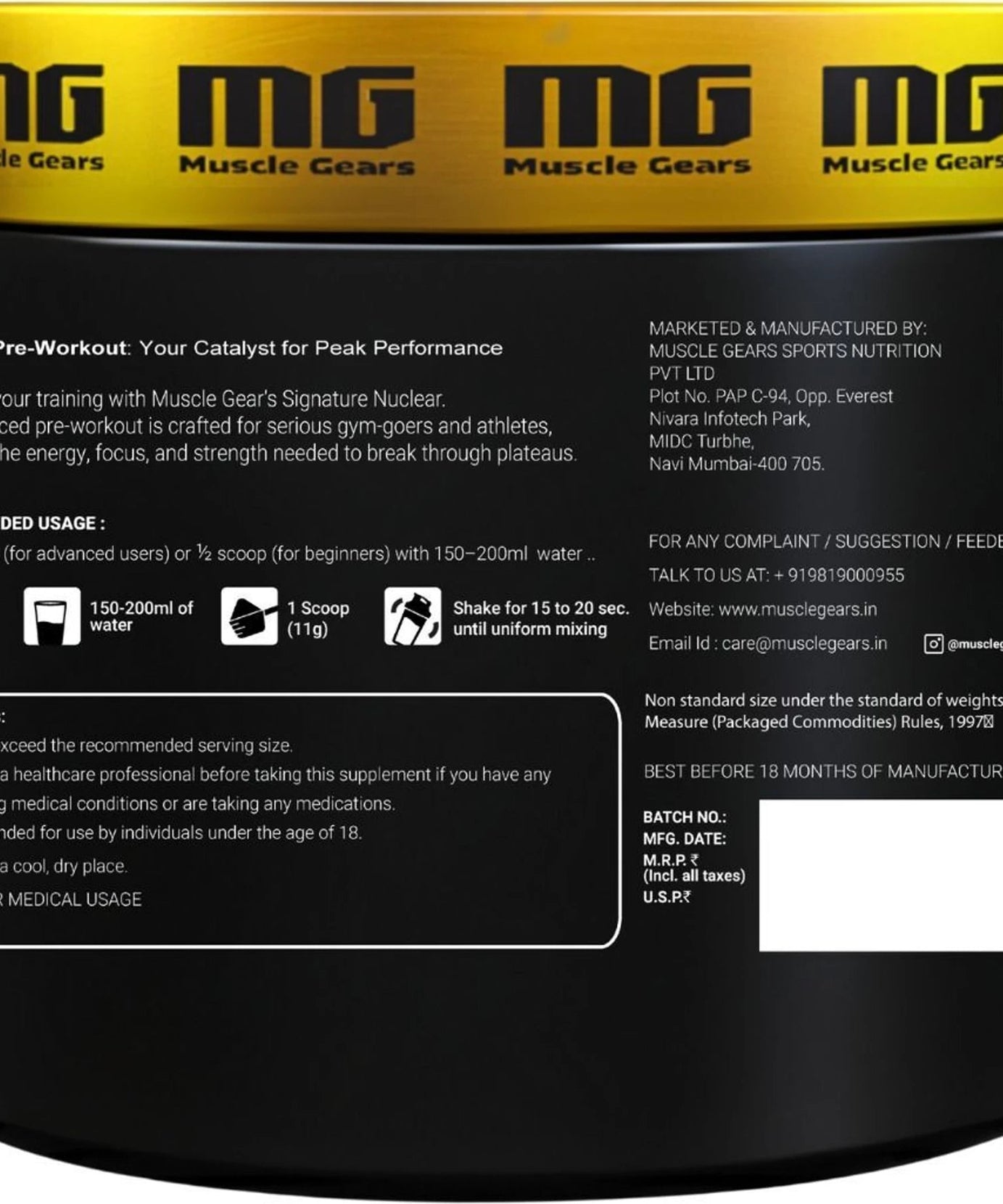 Muscle Gears Nuclear Preworkout 110g