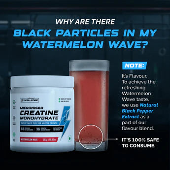 Wellcore - Pure Micronised Creatine Monohydrate | Watermelon Wave + Fruit Fusion |  (307g, 83 Servings)