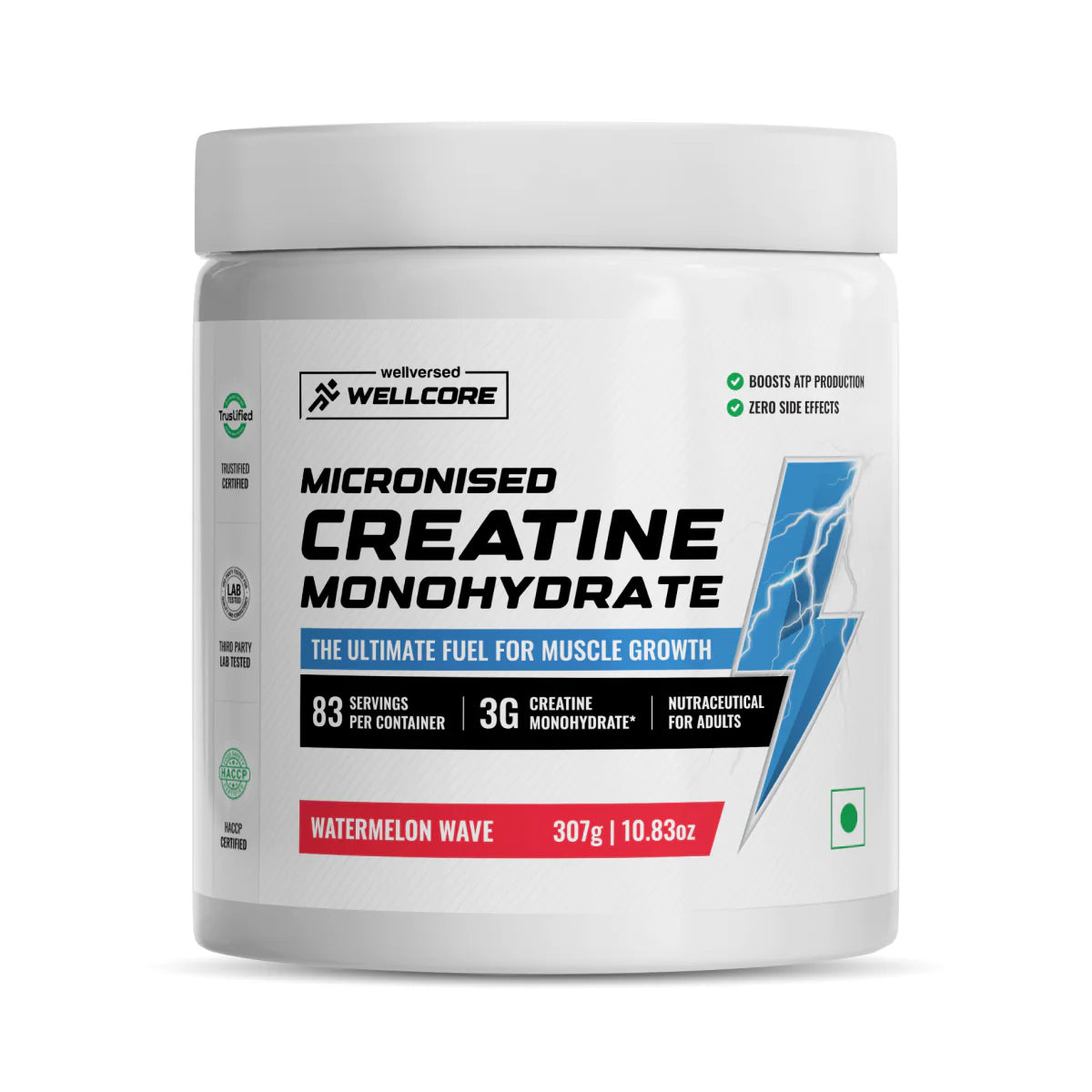 Wellcore - Pure Micronised Creatine Monohydrate | Watermelon Wave + Fruit Fusion |  (307g, 83 Servings)