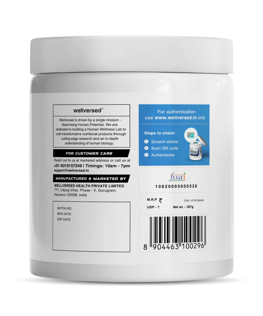 Wellcore - Pure Micronised Creatine Monohydrate | Watermelon Wave + Fruit Fusion |  (307g, 83 Servings)